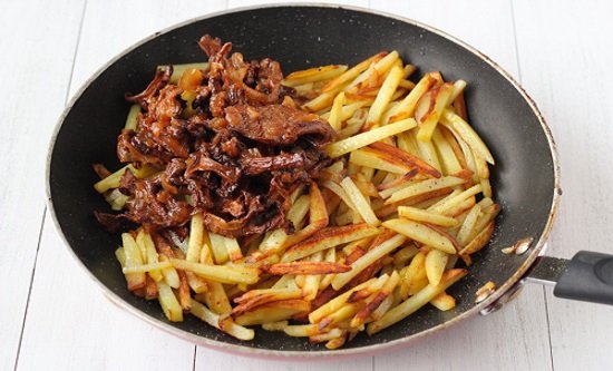 Рецепты жареной картошки с грибами на сковороде с фотографиями Рецепты жареной картошки с грибами на сковороде с фотографиями