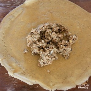 Блинчики с мясом и грибами Блинчики с мясом и грибами