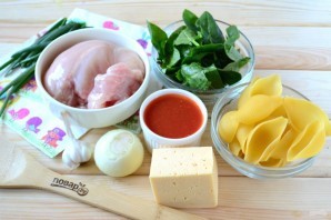 Фаршированные ракушки "Курица в шпинате"