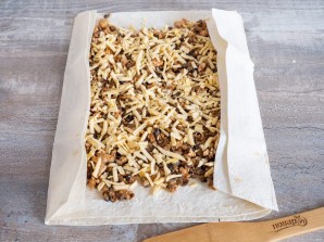 Лаваш с фаршем и грибами Лаваш с фаршем и грибами