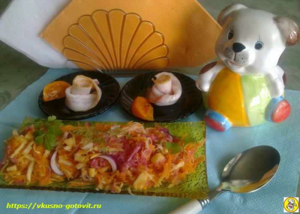 Салат с репой, морковью и яблоком — простой и вкусный рецепт