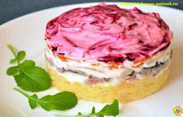 Селёдка под шубой &mdash; классический рецепт приготовления