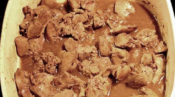  Куриная печень в духовке в сметанном соусе без обжарки