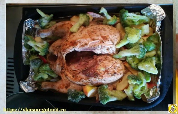 Курица с яблоками в духовке целиком, рецепт с хрустящей корочкой Курица с яблоками в духовке целиком, рецепт с хрустящей корочкой