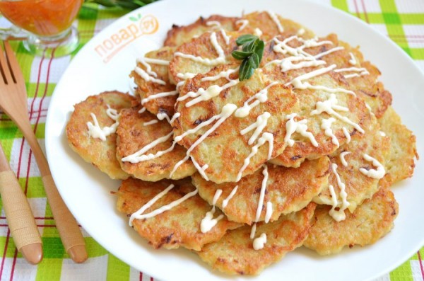 5 рецептов картофельных оладий с начинкой        