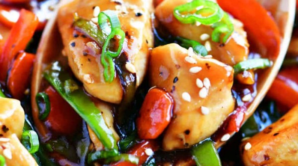 Курица с овощами на сковороде — рецепт с кисло-сладким соусом терияки Курица с овощами на сковороде — рецепт с кисло-сладким соусом терияки