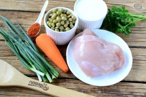 Бефстроганов из куриной грудки