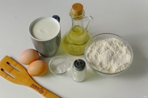 Блины на кефире без сахара