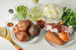 Борщ с горохом