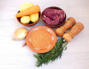 Чечевичный суп с говядиной