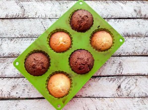 Двухцветные кексы Двухцветные кексы