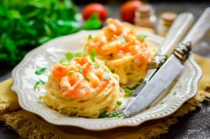 Гнезда с креветками Гнезда с креветками