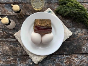 Яичница с грудинкой Яичница с грудинкой