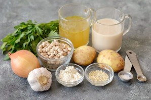 Картофельный суп с фалафелем