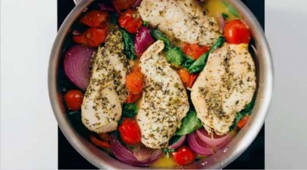 Куриная грудка на сковороде с овощами, простой и вкусный рецепт Куриная грудка на сковороде с овощами, простой и вкусный рецепт