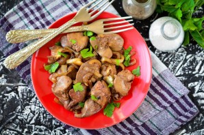 Куриная печень в соусе терияки Куриная печень в соусе терияки