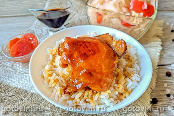 Куриные бедра в медово-горчичном соусе