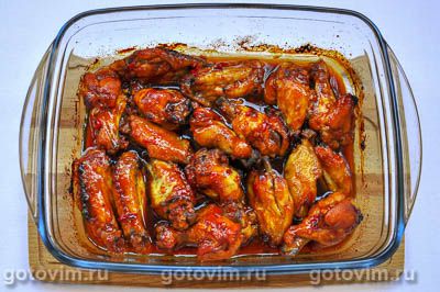 Куриные крылышки в кисло-сладком соусе по-пекински