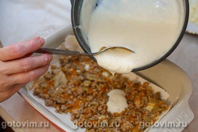 Лазанья из лаваша с фаршем и грибами Лазанья из лаваша с фаршем и грибами