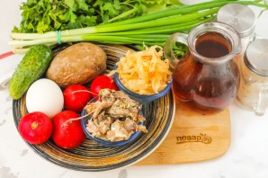 Окрошка с квашеной капустой