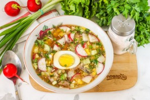 Окрошка с квашеной капустой