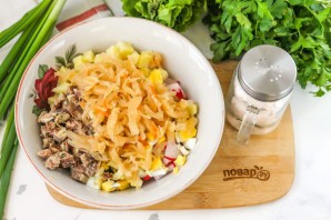 Окрошка с квашеной капустой