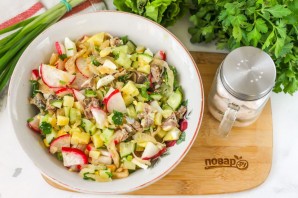 Окрошка с квашеной капустой