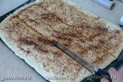 Отрывной хлеб-гармошка с корицей и грецкими орехами