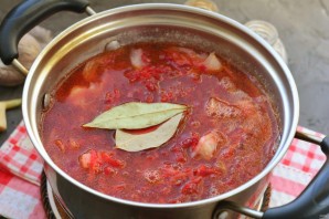 Постный украинский борщ