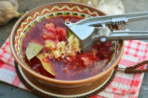 Постный украинский борщ