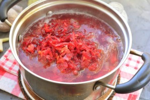 Постный украинский борщ