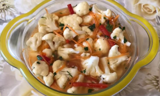 Салат из цветной капусты по-корейски с морковью — очень вкусные рецепты приготовления Салат из цветной капусты по-корейски с морковью — очень вкусные рецепты приготовления