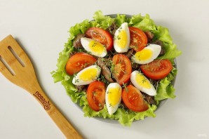 Салат с куриной печенью без майонеза