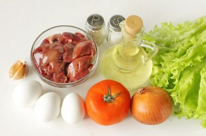 Салат с куриной печенью без майонеза