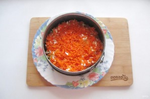 Селедка под шубой с красной икрой