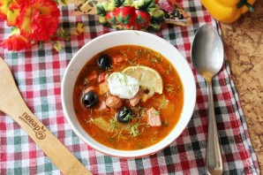 Солянка с лечо