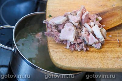 Суп из сныти с мясом и фасолью Суп из сныти с мясом и фасолью