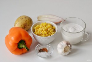 Суп с кукурузой и сладким перцем