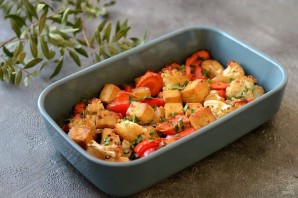 Тофу в духовке с овощами