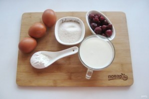 Заварной крем с вишней