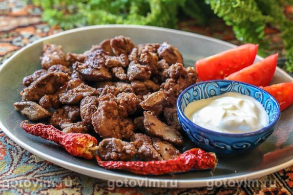 Жареная печень по-турецки (Edirne Cigeri) Жареная печень по-турецки (Edirne Cigeri)