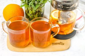 Апельсиновый чай с имбирем