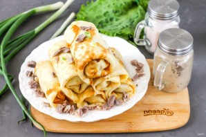 Блины с куриными желудками