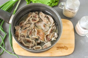 Блины с куриными желудками