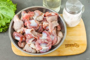 Блины с куриными желудками