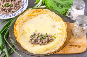 Блины с куриными желудками