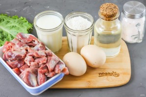 Блины с куриными желудками