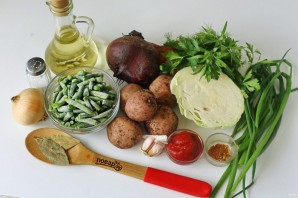 Борщ со стручковой фасолью