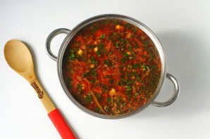 Борщ со стручковой фасолью