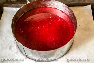 Чизкейк с клубничным желе в духовке Чизкейк с клубничным желе в духовке